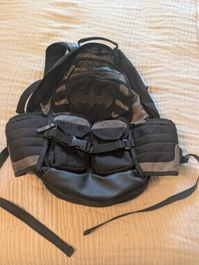 Black Batman Logo Tactical Backpack - Men